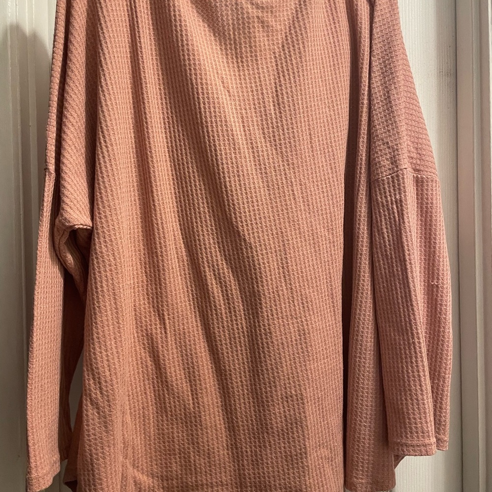 Womens oversized waffle sweater